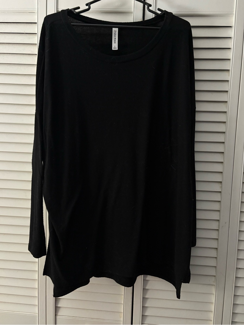 Daily Essentials Black Crew Neck Long-Sleeve Sweater